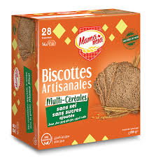 Biscottes Artisanales MamaMia Sans sel Sans Sucre Multi Céréales 28 pieces 280g