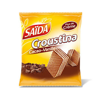 Gaufrettes Croustina Saida Cacao-Vanille 33g