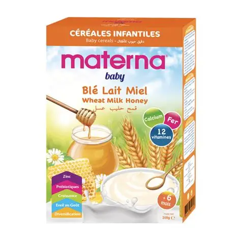 Céréales Materna Blé Lait Miel 200g 