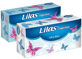 Distributeur Lilas Papillon U. Doux 150pcs 2plis