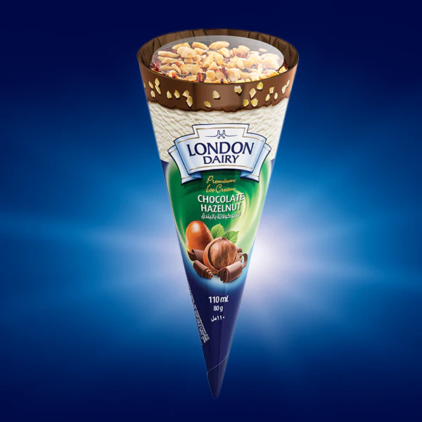 Glace Cornet London Dairy Chocolate Hazelnut