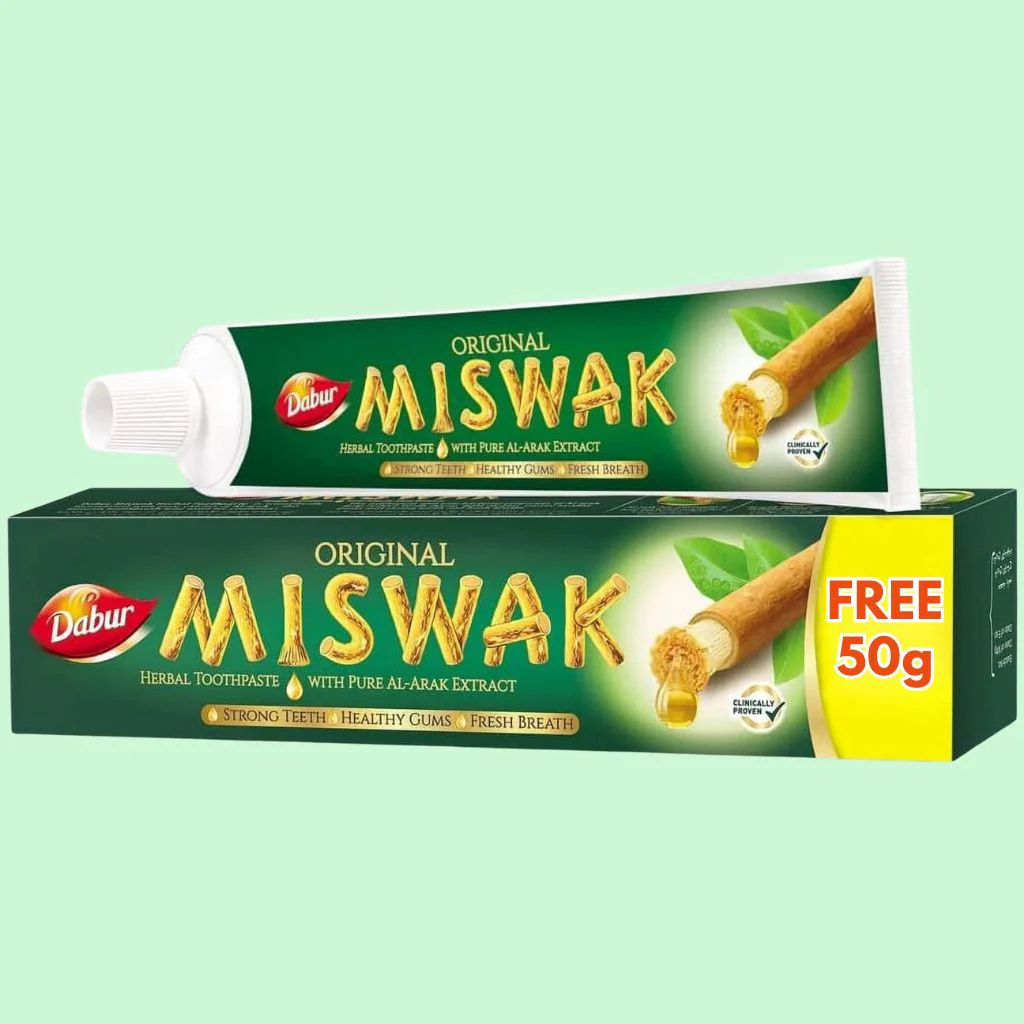 Dentifrice Miswak avec Al Arak Pure Dabur 120g+50g Free