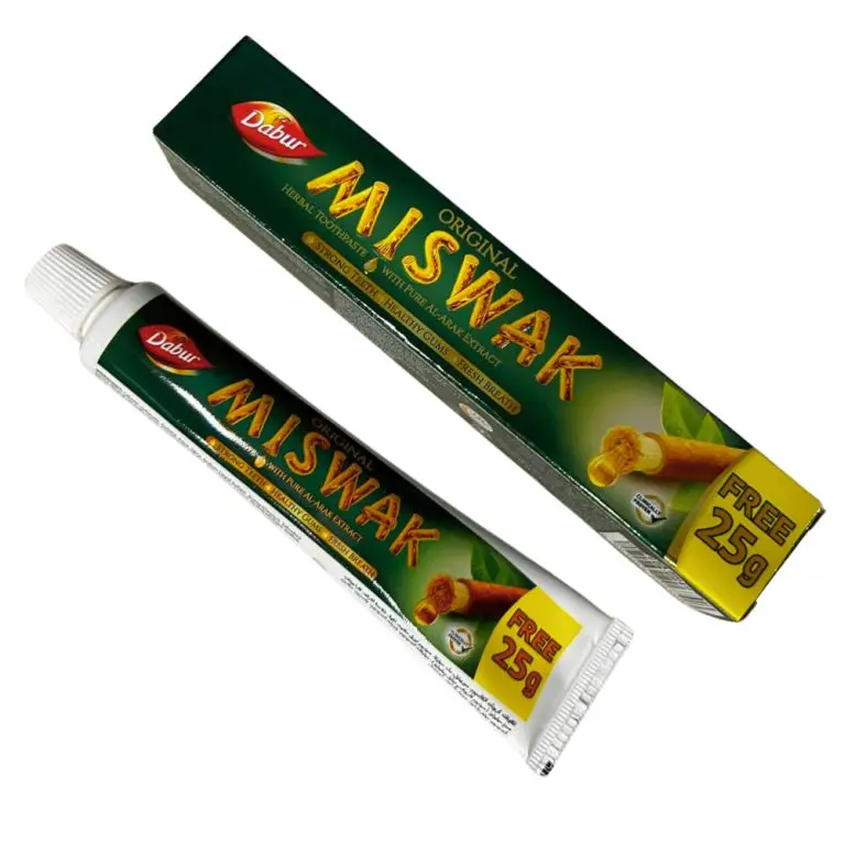 Dentifrice Miswak avec Al Arak Pure Dabur 50g+25g Free