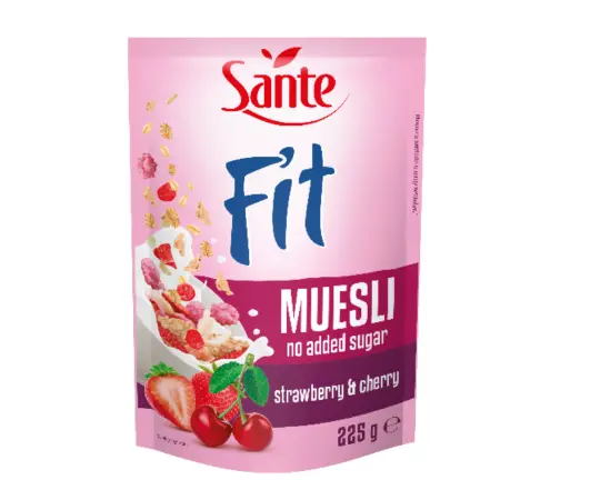 Céréales Muesli Fit Strawberry & Cherry 225g