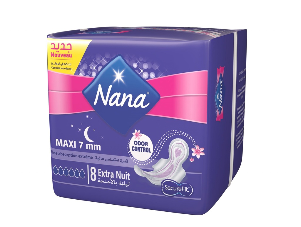 Nana Extra Nuit Maxi 7mm 8 pcs