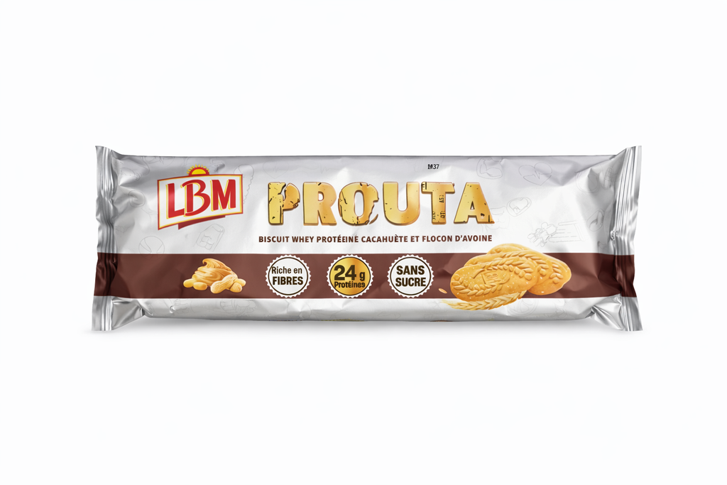 Biscuits LBM Prouta Cacahuètes et flocons d'avoine sans sucre 130g