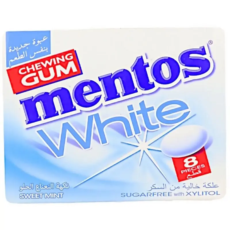 Chwin gum White Blister Mentos 8pcs