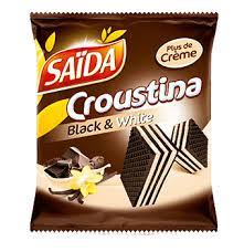 Gaufrettes Croustina Saida Black white 33g