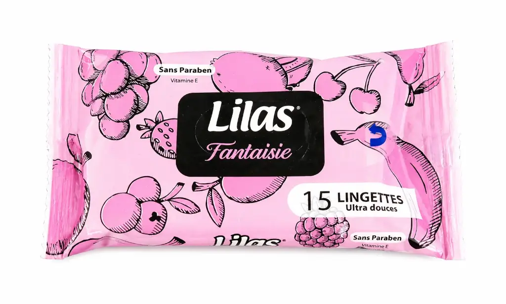 Lingettes Lilas Fantaisie Sans Paraben 15pcs