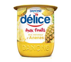 Yaourt aux fruits aux morceaux d'Ananas Délice 95g