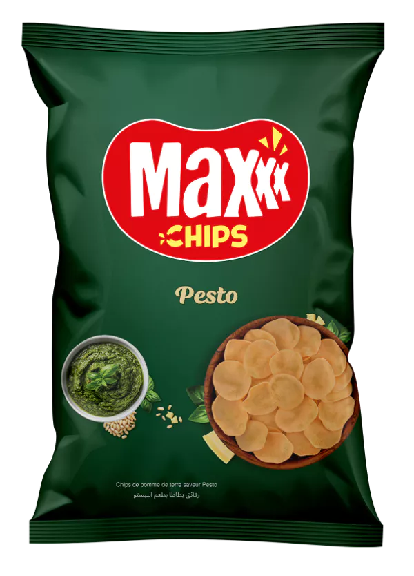 Chips De Pomme de Terre Sauce Saveur Pesto Max 65g