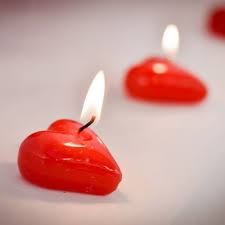 Bougie Coeur Rouge 