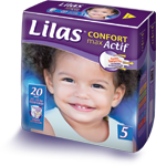 Couche  Lilas Confort 15-25 Kg taille 5 20pcs