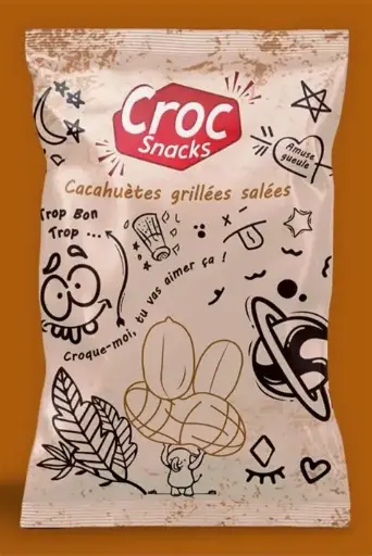 Croc Snacks Cacahuétes Grillés Salées 70g