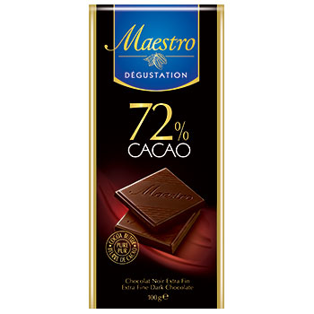 Dégustation 72% Cacao Maestro 100g