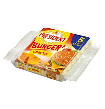 Fromage Cheddar en Tranches Président 5Pcs 