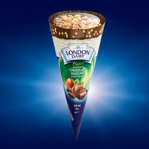 Glace Cornet London Dairy Chocolate Hazelnut