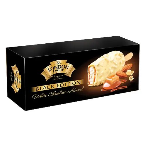 Glace London Dairy Double Black Edition white chocolate Almond