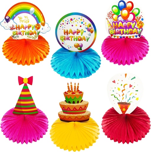 Papier Serviettes Anniversaires Happy-Party 6pcs 