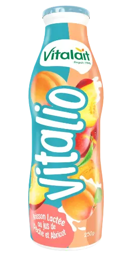 Jus Pêche & Abricot Vitalait 250g