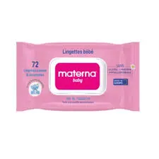 Lingettes bébé Aloe Vera et Camomille Materna 72pcs