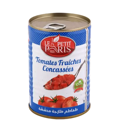 Tomates Pelées Concassées le Petit Paris 400g