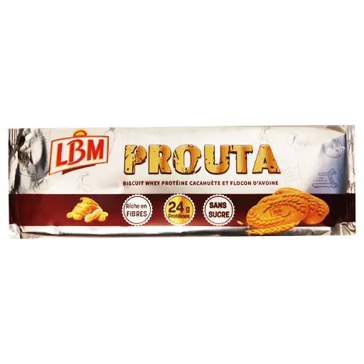 Biscuits LBM Prouta Cacahuètes et flocons d'avoine sans sucre 130g
