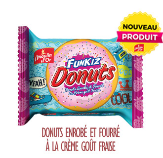 Donuts fraise  Moulin d'or 50g
