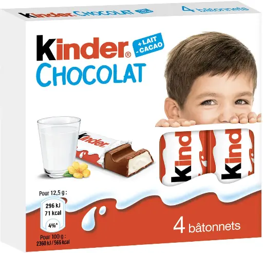 Kinder Chocolat 4 Barres 50g