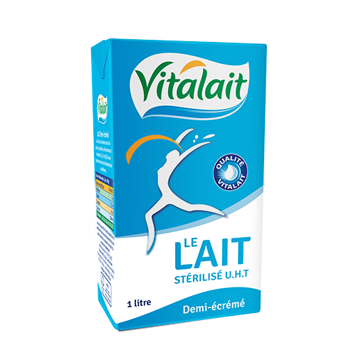 Lait Démi écrémé Vitalait 1L